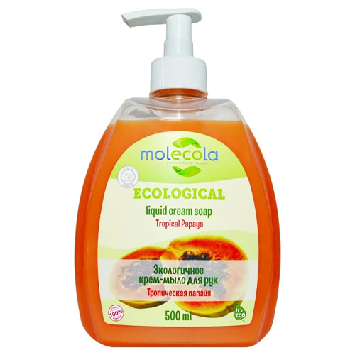 Мыло жидкое для рук Molecola Ecological Тропическая Папайя для всех типов кожи 500 мл
