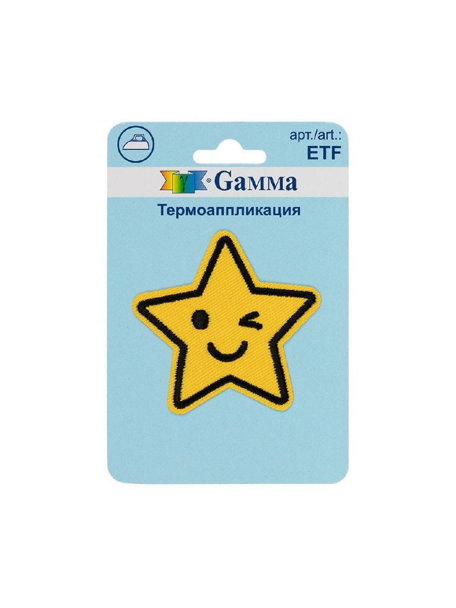 Термоаппликация Gamma №02, 1 шт, 01-224 Звезда, 5,5х5,5 см (ETF)