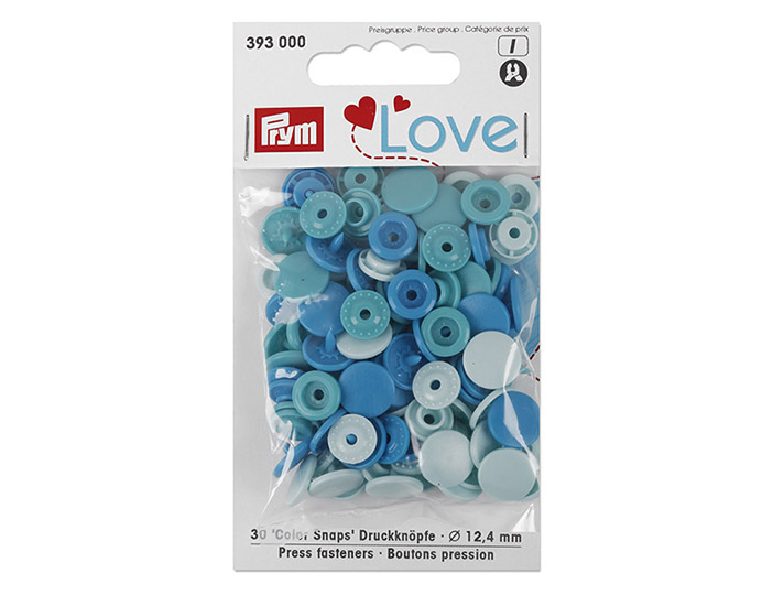 

Кнопки PRYM Love Color Snaps, голубой/синий, 12мм, 30шт, 393000
