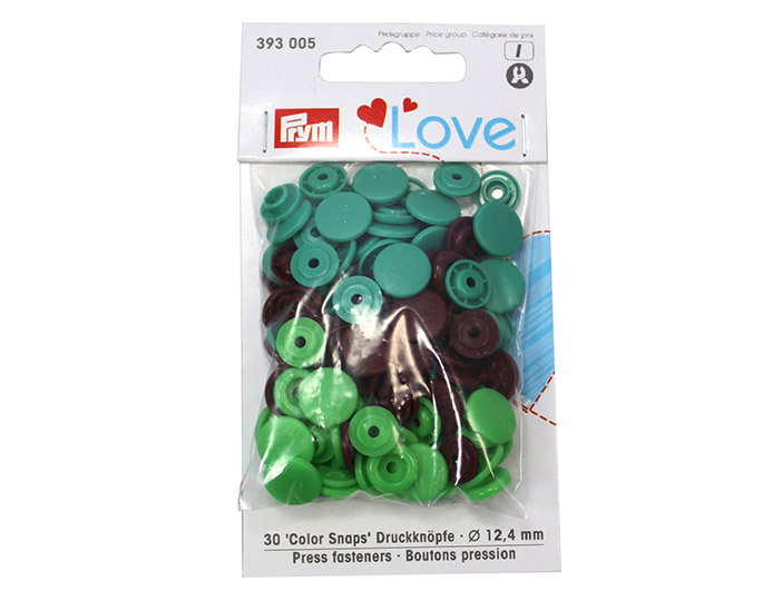 

Кнопки PRYM Love Color Snaps, зеленый/коричневый, 12мм, 30шт, 393005, PRYM Love Кнопки Color Snaps, зеленый/коричневый, 12мм, 30шт, 393005
