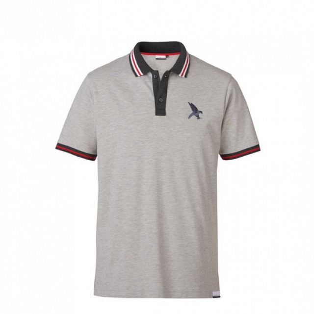 

Поло gray melange, 95% cotton, 5% elastane Black Falcon PO-4001-18-L