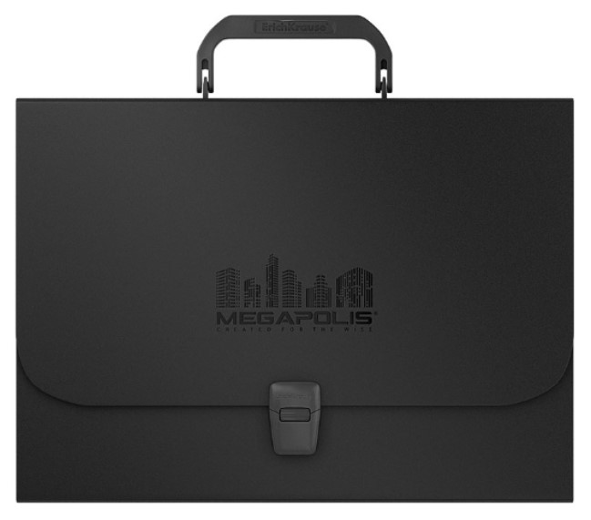 

Портфель "Megapolis", А4, 12 отделений, черный