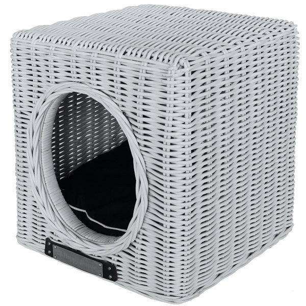 

Домик для кошек и собак Happy House RATTAN квадратный плетеный, белый, 41x41x46см, RATTAN квадратный плетеный
