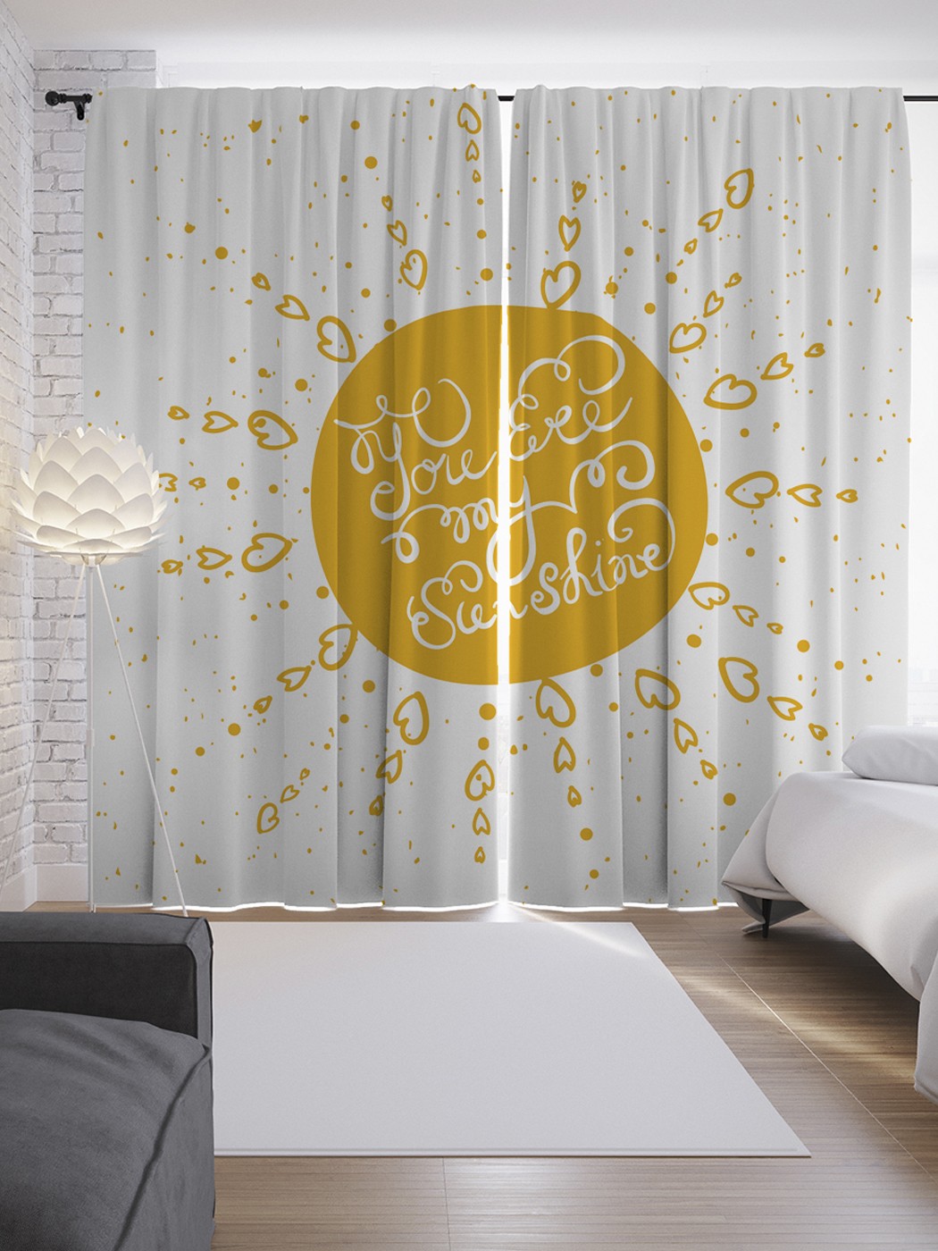 

Шторы с фотопечатью "Солнечная симпатия" из сатена, 290х265 см
