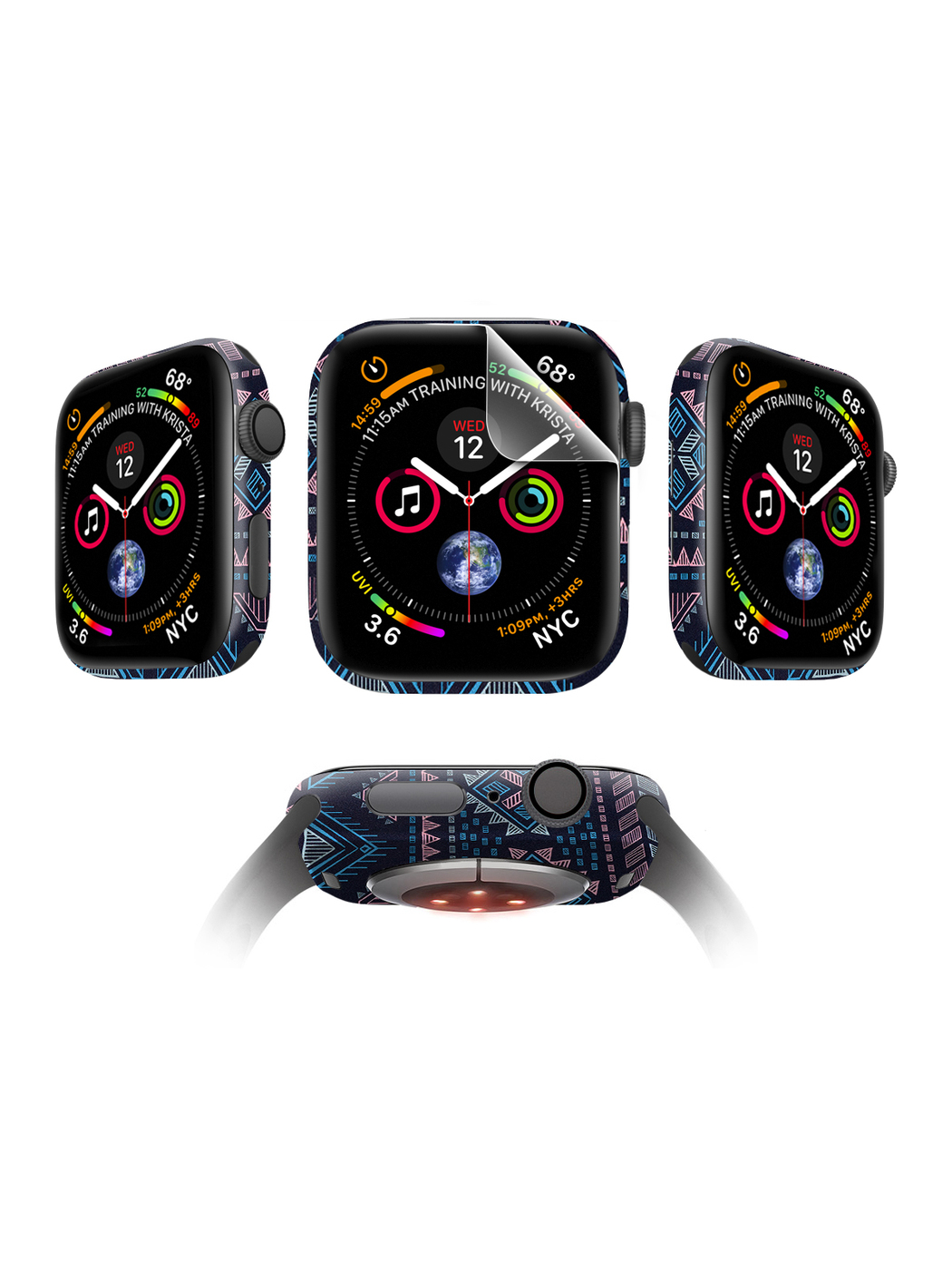 

Защитная пленка MOCOLL для Apple Watch 40mm Glossy (4шт) Богемный узор Аргайл