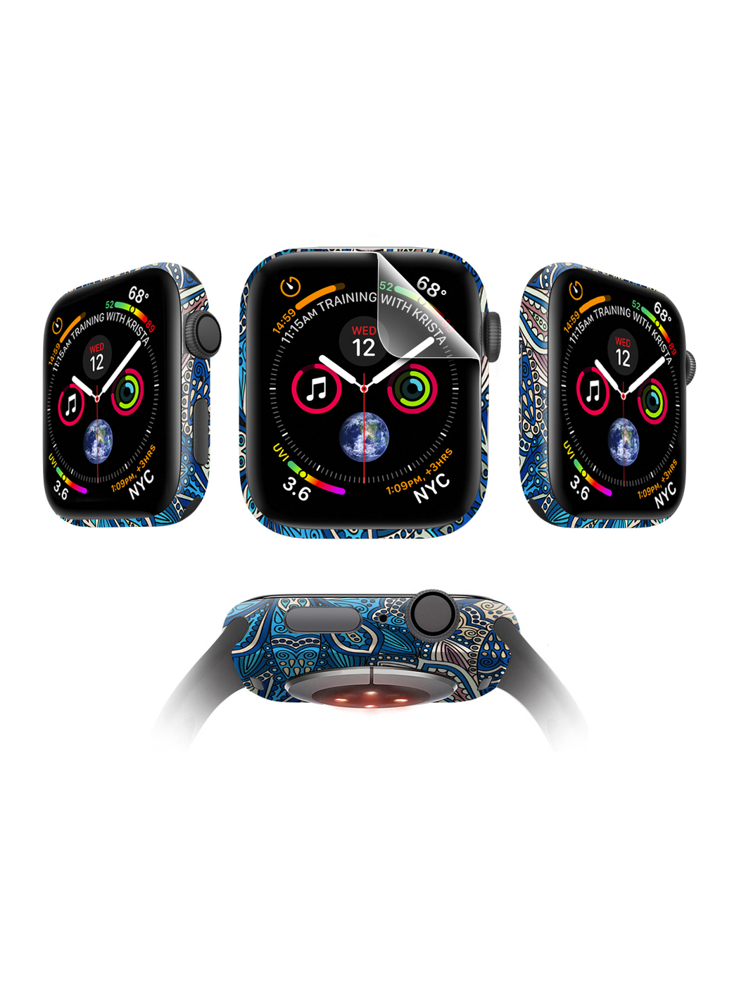 

Защитная пленка MOCOLL для Apple Watch 40mm Matte (4шт) Богемный узор Флораль