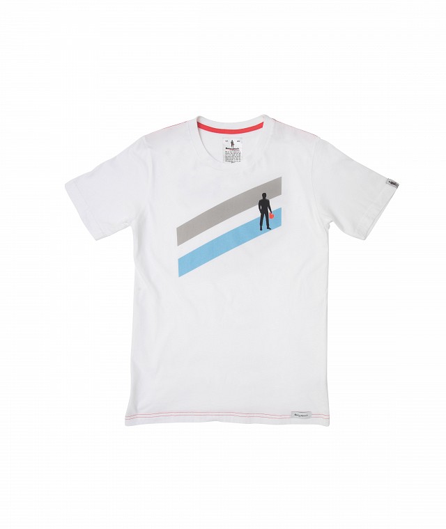 фото Футболка crew neck short sleeves stripes 2 white размер m omp racing rs/ts/0006/020/m