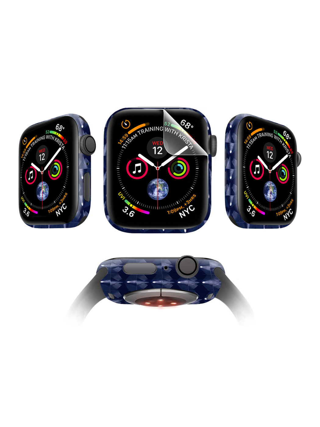 

Защитная пленка MOCOLL для Apple Watch 40mm Matte (4шт) Кошачий глаз Синий