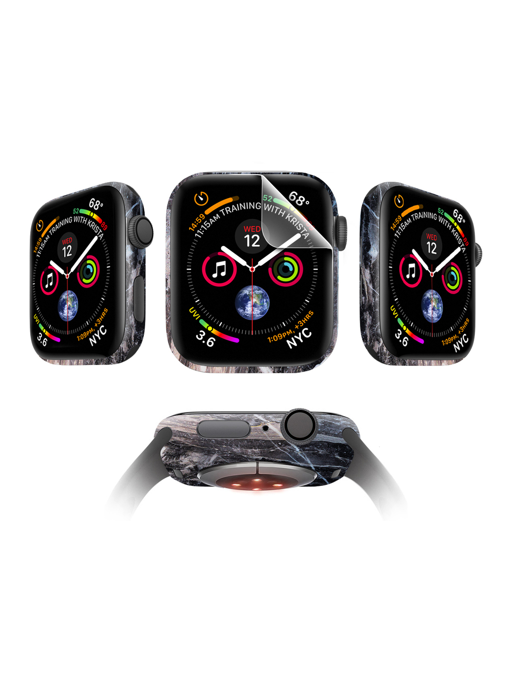 

Защитная пленка MOCOLL для Apple Watch 40mm Matte (4шт) Камень Серый