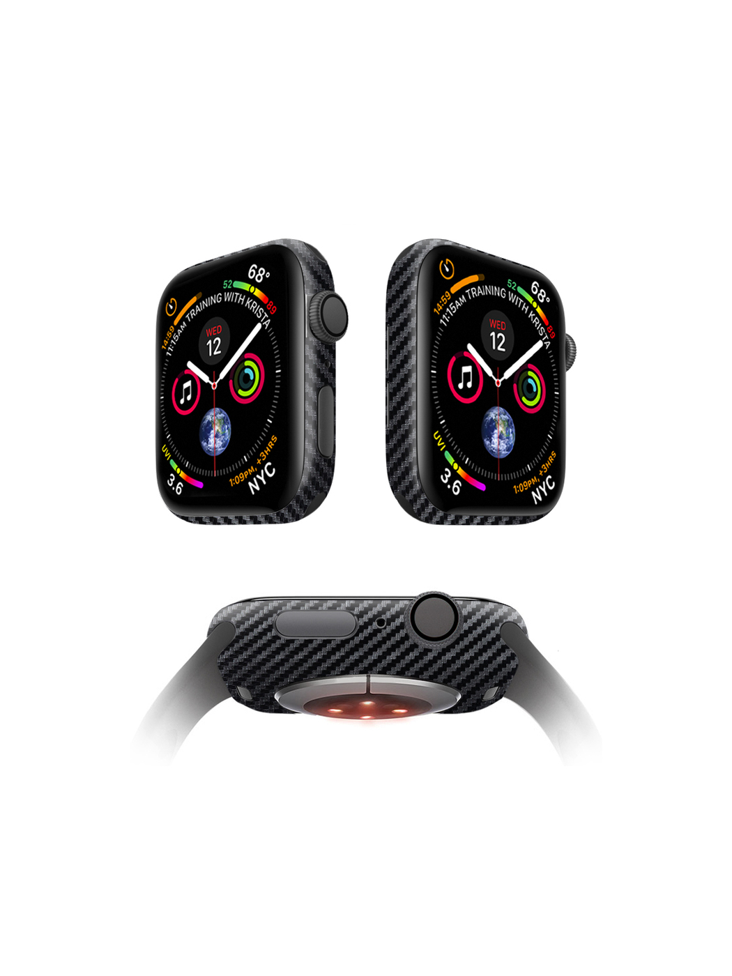 

Защитная пленка MOCOLL для корпуса Apple Watch 40mm (2шт) Карбон Черный