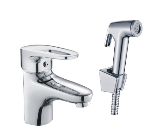 

Смеситель с гигиеническим душем Haiba HB1268, Серебристый, HB68