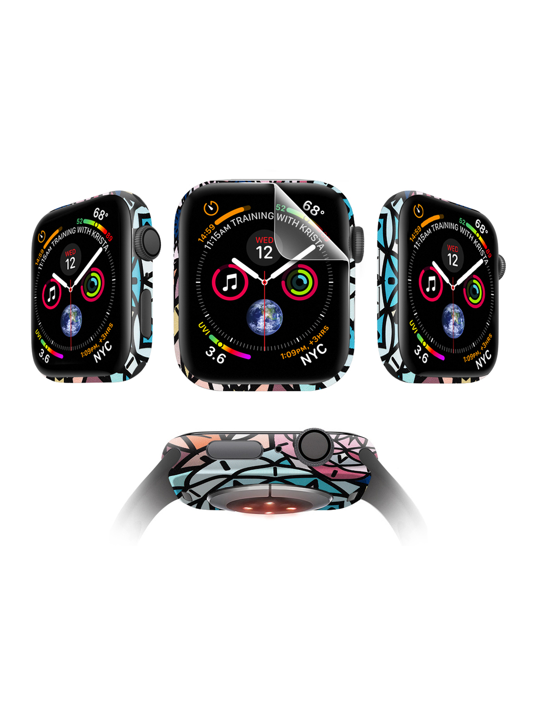 

Защитная пленка MOCOLL для Apple Watch 44mm Glossy (4шт) Богемный узор Сюзане