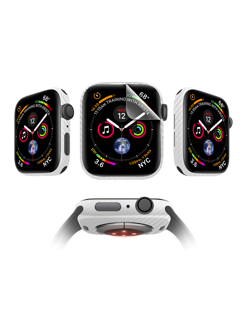 

Защитная пленка MOCOLL для Apple Watch 44mm Glossy (4шт) Карбон Прозрачный