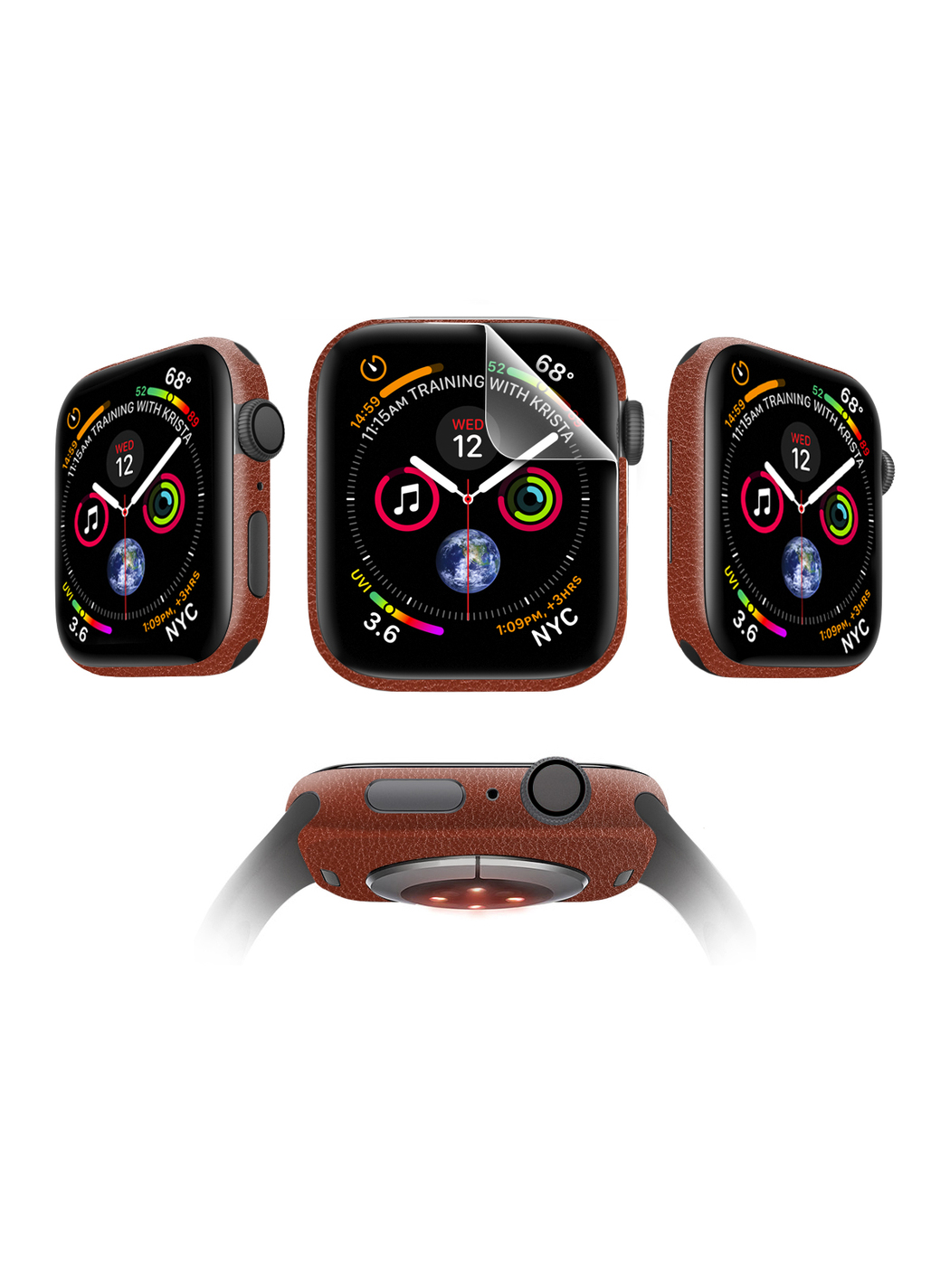 

Защитная пленка MOCOLL для Apple Watch 44mm Glossy (4шт) Кожа Коричневая