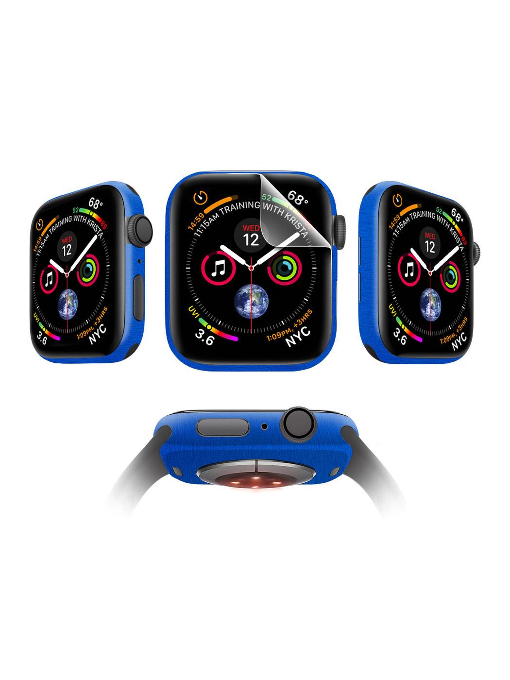 

Защитная пленка MOCOLL для Apple Watch 44mm Matte (4шт) Металлик Синий