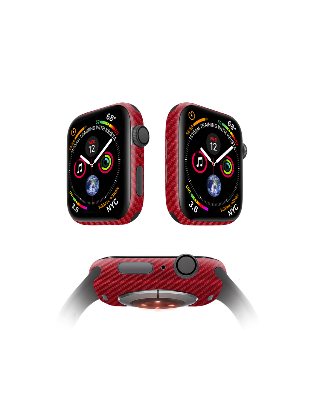 

Защитная пленка MOCOLL для корпуса Apple Watch 44mm (2шт) Карбон Красный