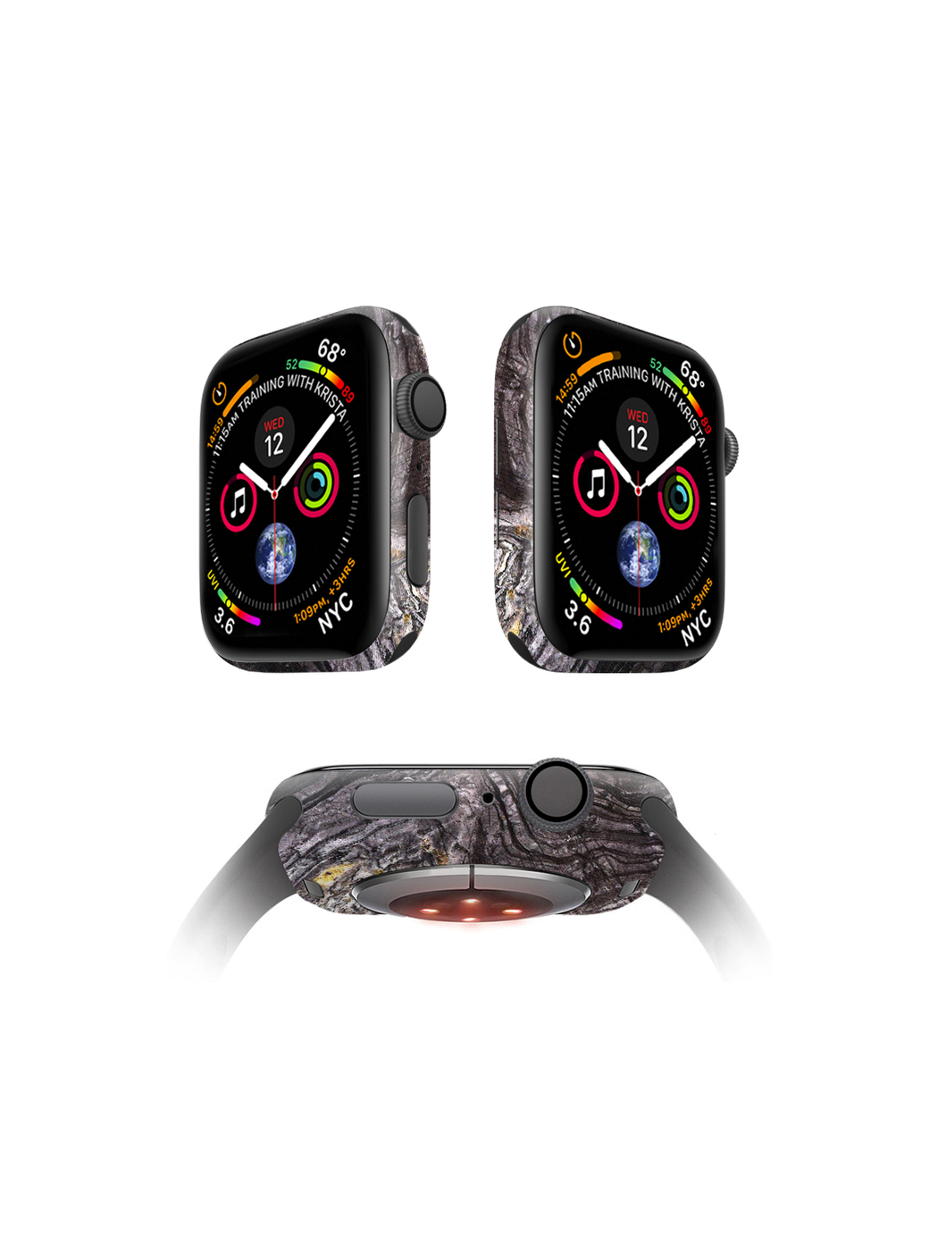 

Защитная пленка MOCOLL для корпуса Apple Watch 44mm (2шт) Камень Черный