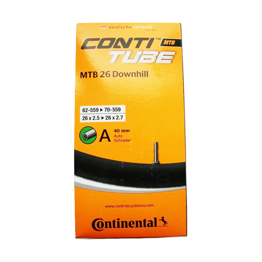 

Велокамера 26" Continental MTB Downhill 26х2,5/2,7 40 мм A/V 540 г, 01817710000