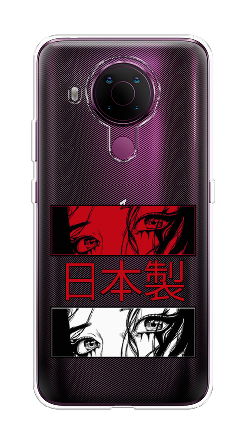 

Чехол на Nokia 5.4 "Аниме глаза манга", Красный;белый;черный, 123650-4
