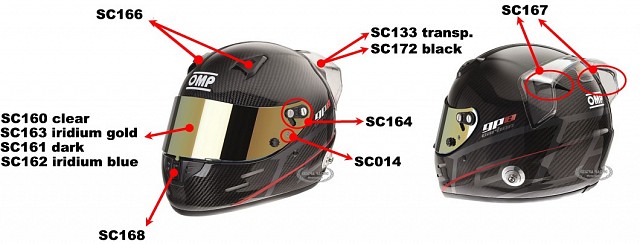 фото Визор для шлема gp8 evo/gp8 k, иридиевый, золото omp racing sc163