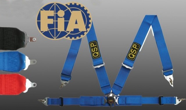 

Ремни для автоспорта Budget (3+3"), FIA, 4 точки, синий QSP QRB334 BLUE