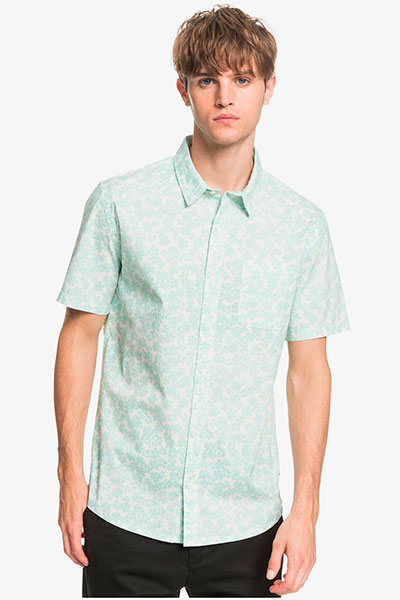 фото Рубашка quiksilver dotsflowerss wvtp beach glass dots flo33-172, бирюзовый, m quicksilver