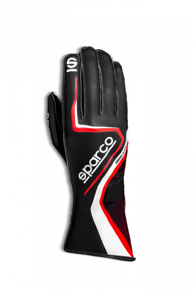 фото Перчатки для картинга record, чёрный/красный, р-р 9 sparco 00255509nrrs