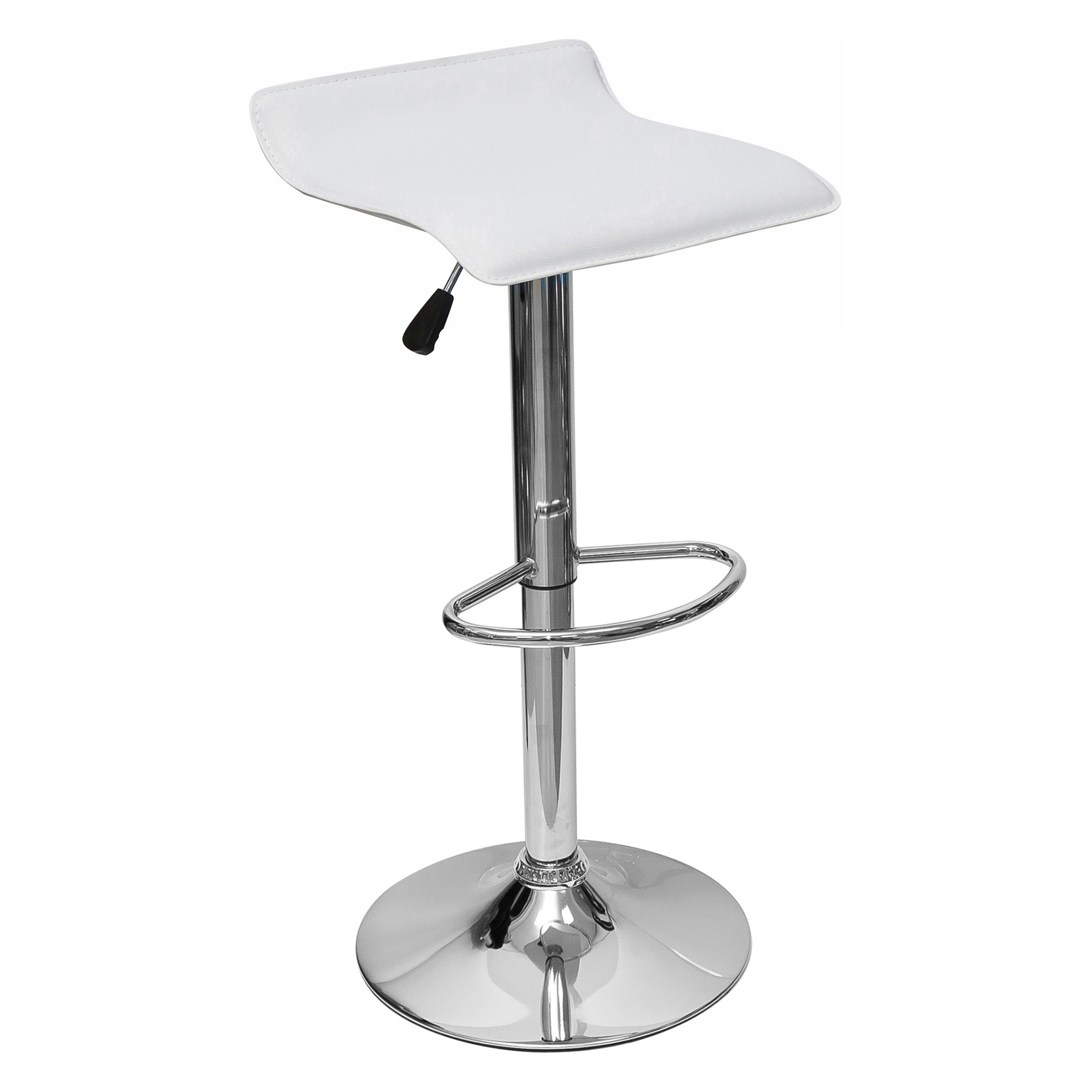 фото Барный стул stool group hi-tec, хром/белый