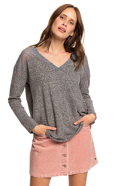 

Лонгслив женский Roxy You Gotta Be ERJKT03560 серый XS, You Gotta Be ERJKT03560