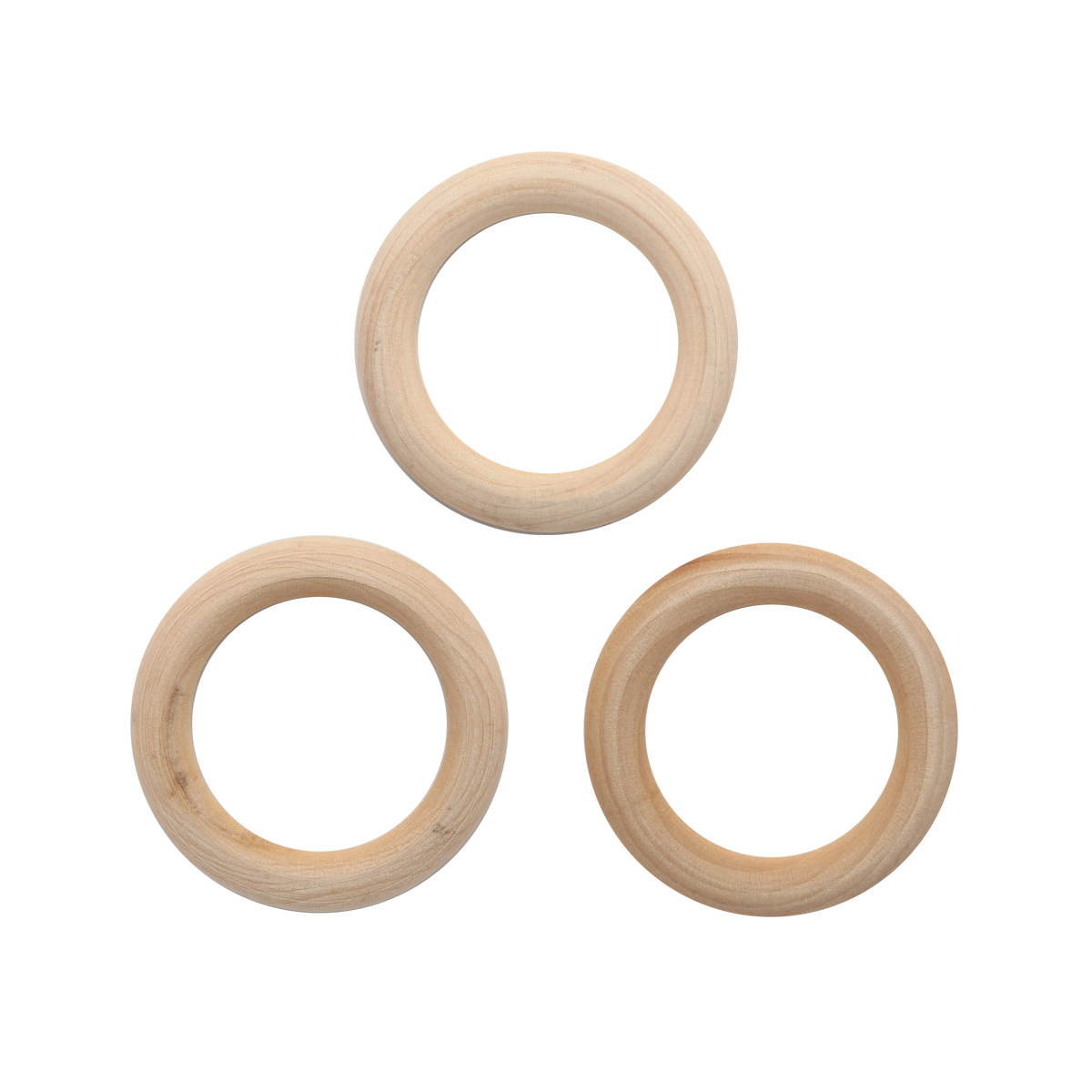 фото Бусины деревянные неокрашенные айрис кольцо 50 мм, 3 шт.