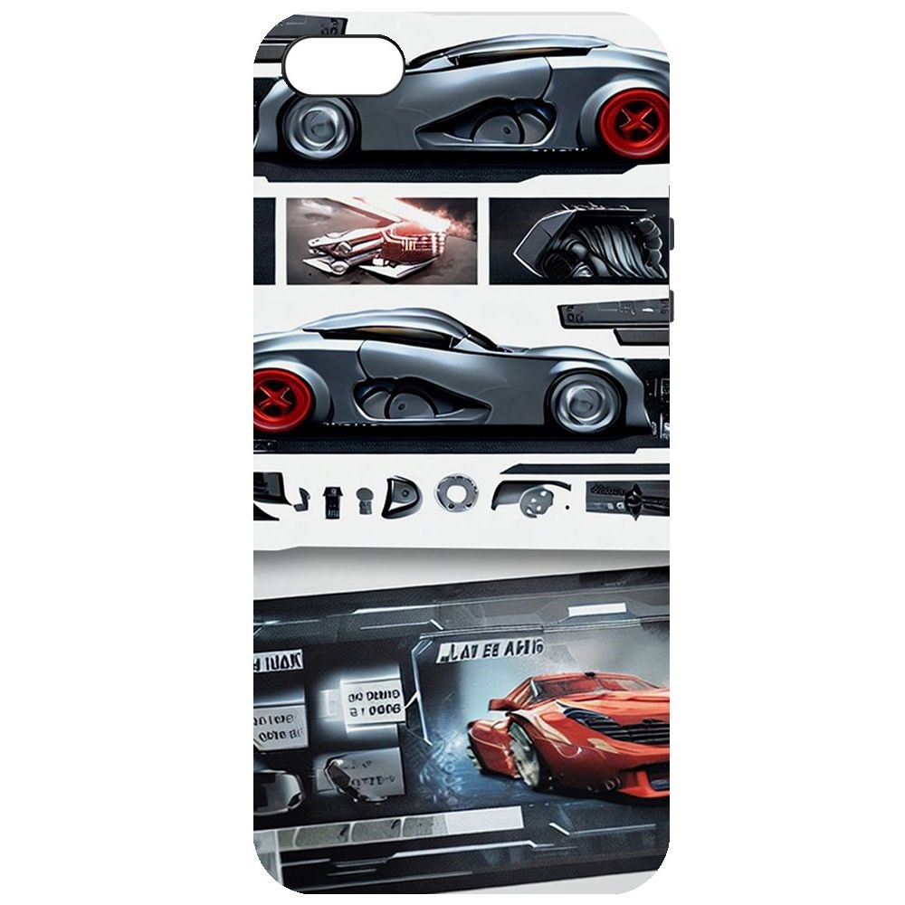 

Чехол-накладка Софт Гаражный постер для iPhone 5/5s, Черный