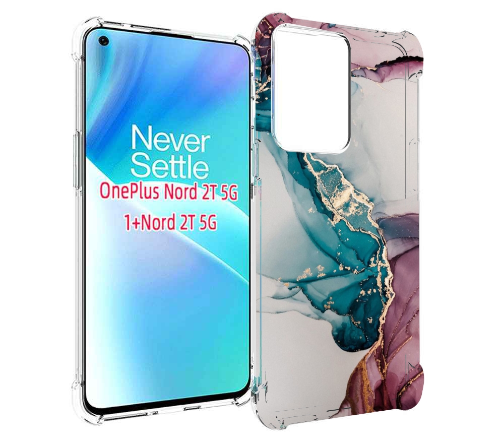 

Чехол MyPads фиолетовый синий краски для OnePlus Nord 2T, Прозрачный, Tocco