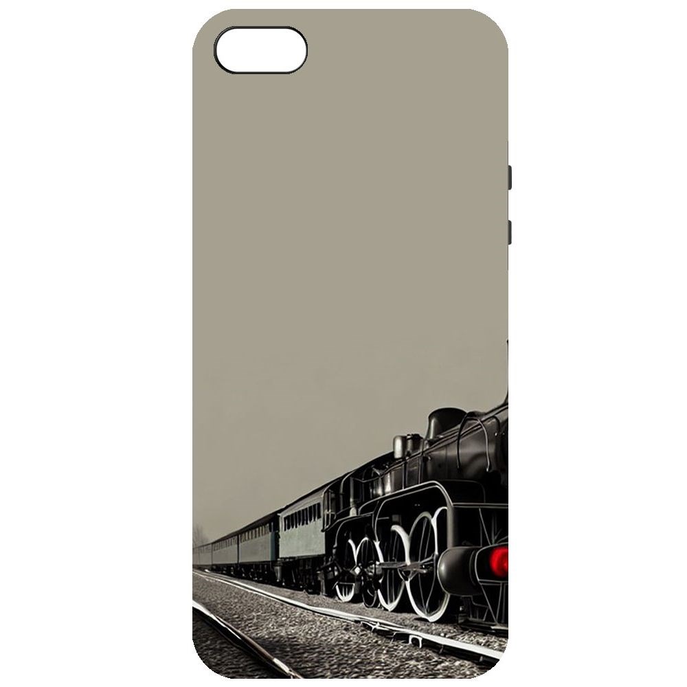 

Чехол-накладка Софт Паровоз для iPhone 5/5s, Черный