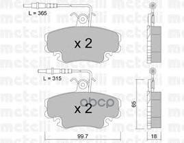 

Тормозные колодки METELLI 2200321