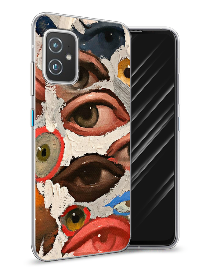 

Чехол Awog на Asus ZenFone 8 "Глаза масляная живопись", Серый;бежевый;красный, 44450-7