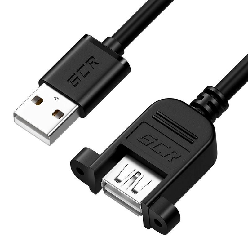 

Удлинитель Greenconnect USB A - USB A вилка-розетка 1м (GCR-52446) черный