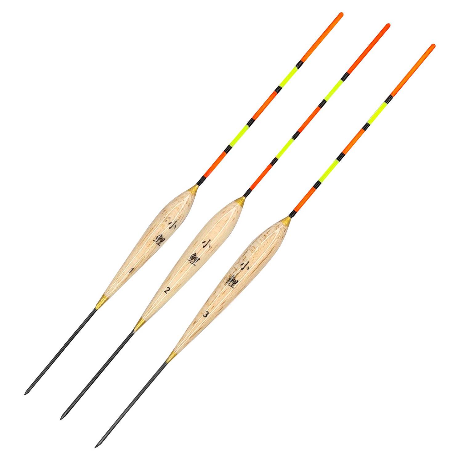 Набор из 3-х рыболовных поплавков Клев 100 для карася Model 3 - S1, S2, S3