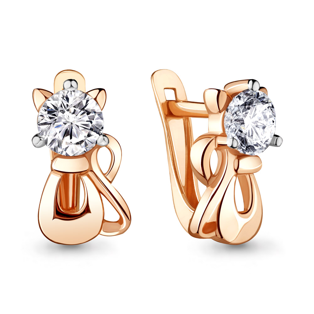 

Серьги из серебра с фианитом Aquamarine 48010А_925_з, 48010А_925_з