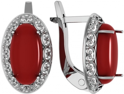 

Серьги из серебра с кораллом ПРИВОЛЖСКИЙ ЮВЕЛИР 361323-KR, 361323-KR