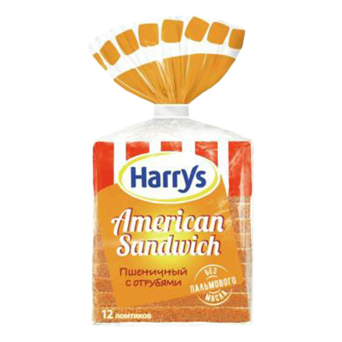 Хлеб Harry's American Sandwich сандвичный пшеничный с отрубями 515 г