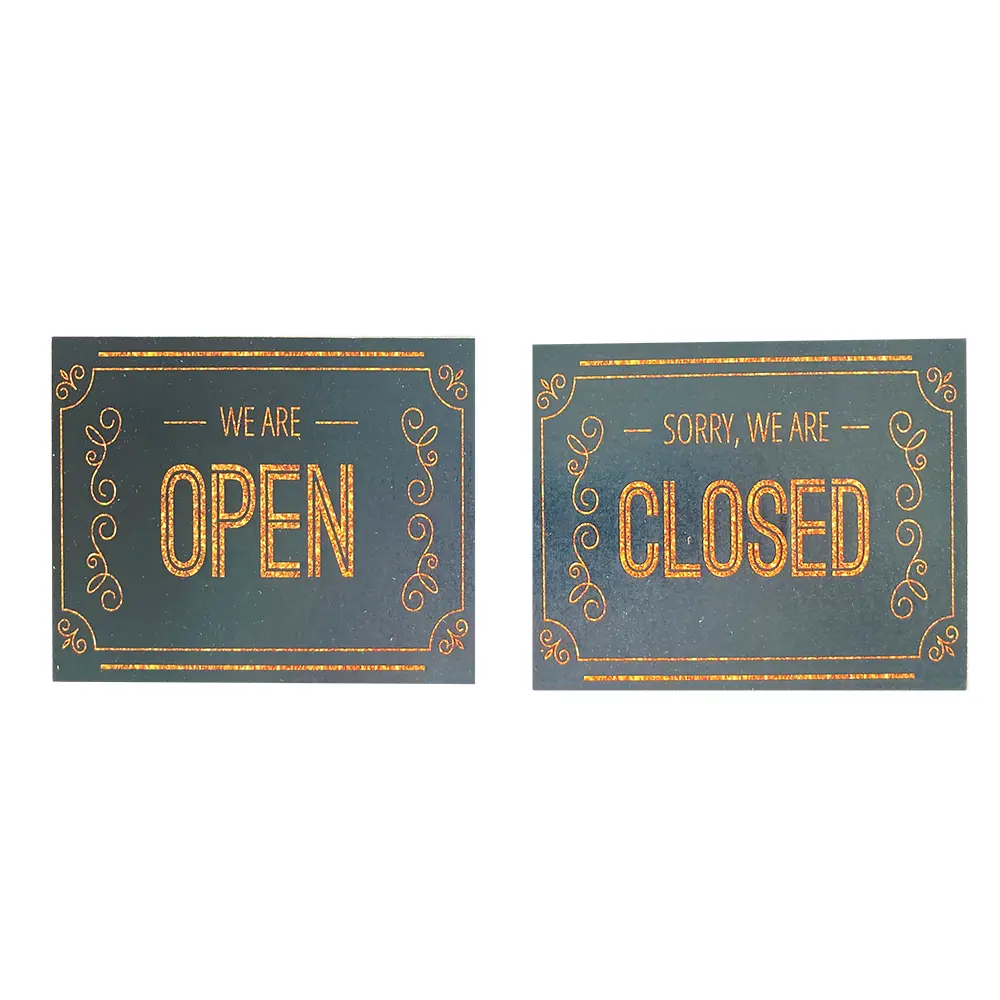 

Набор табличек декоративных Open/Closed 10х125 см, 2 шт., Черный