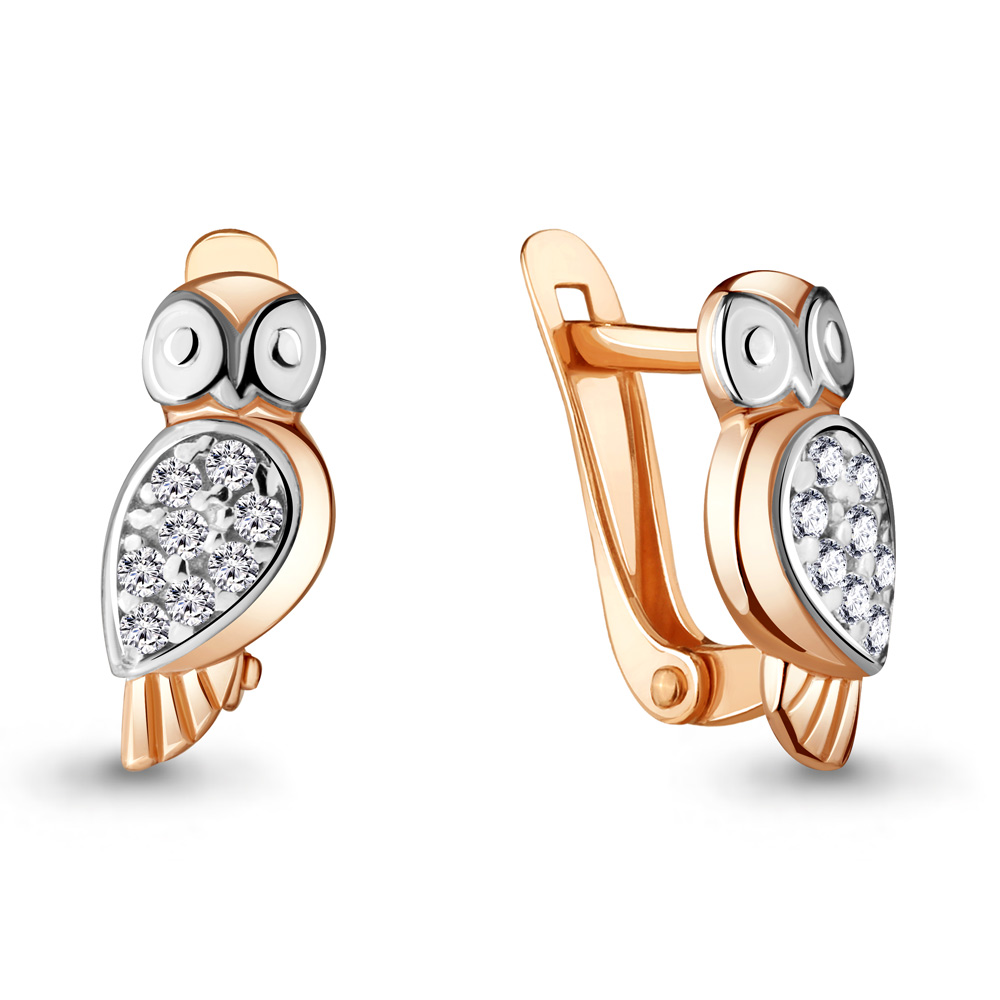 

Серьги из серебра с фианитом Aquamarine 48012А_925_з, 48012А_925_з