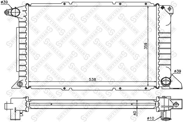 

Радиатор охлаждения двигателя STELLOX 10-25085-SX