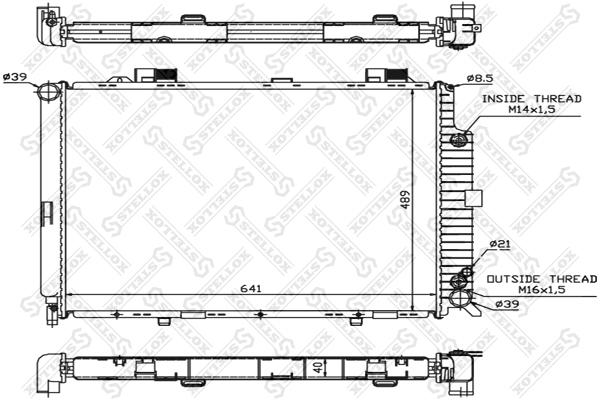 

Радиатор охлаждения двигателя STELLOX 10-25092-SX