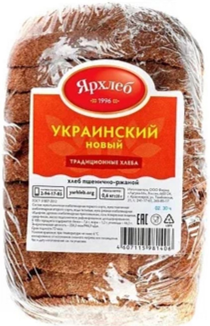 

Хлеб Ярхлеб ржано-пшеничный в нарезке 280 г