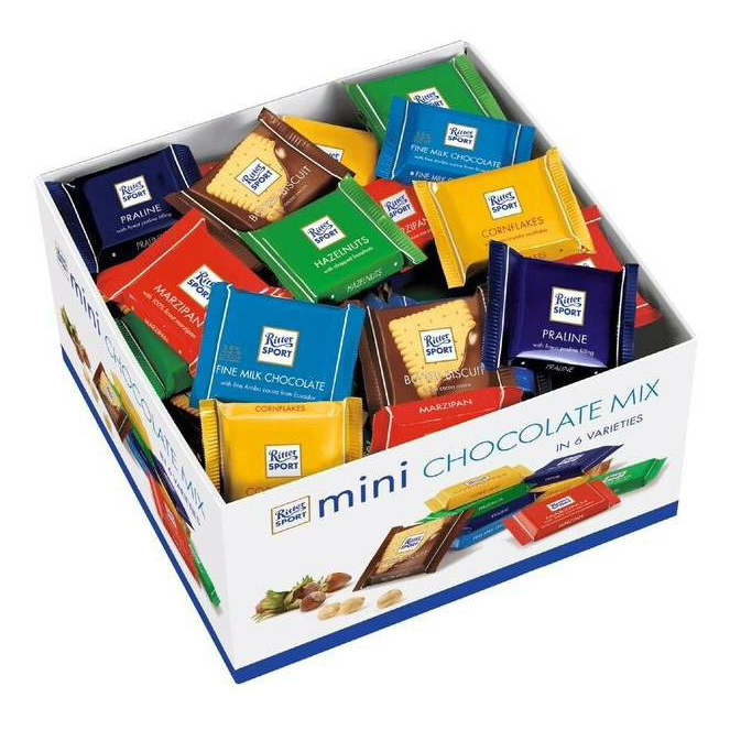 

Шоколад молочный Ritter Sport 7 вкусов 16,5 г x 7 шт