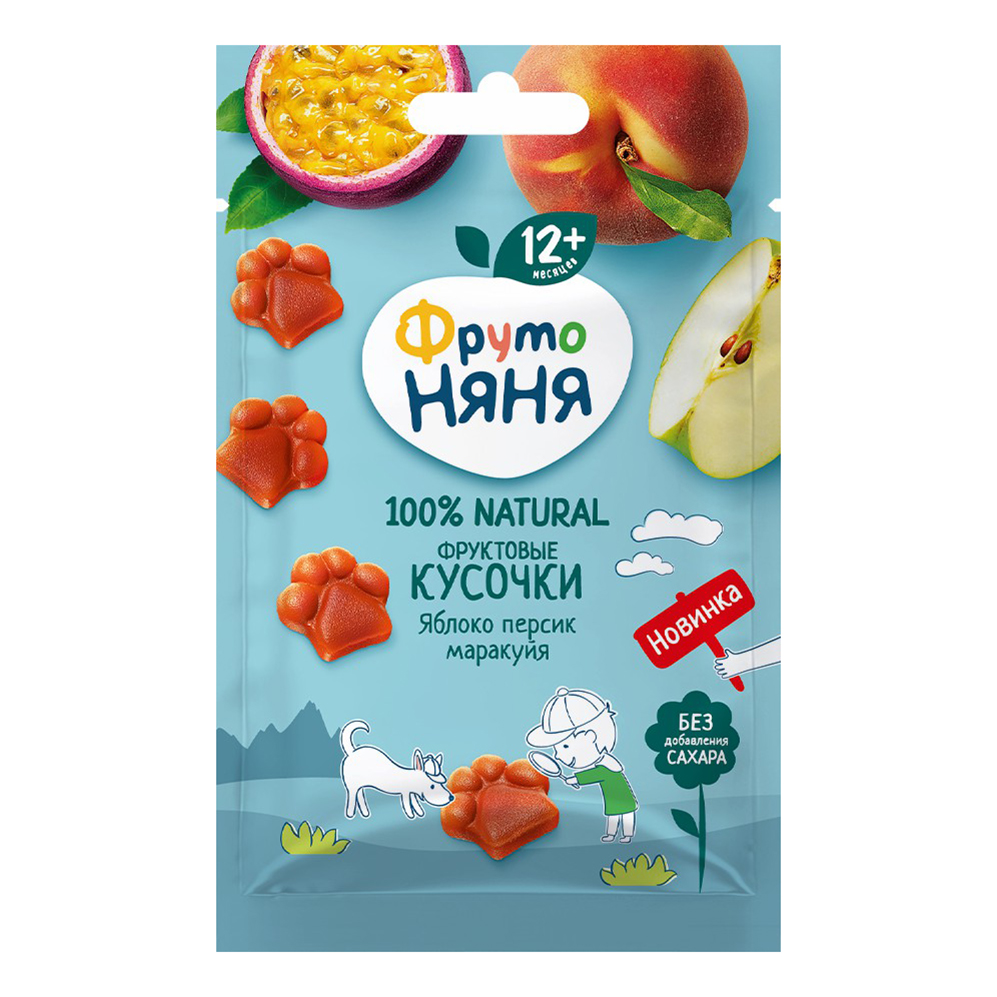 

Фруктовые пастилки ФрутоНяня яблоко-персик-маракуйя 15 г