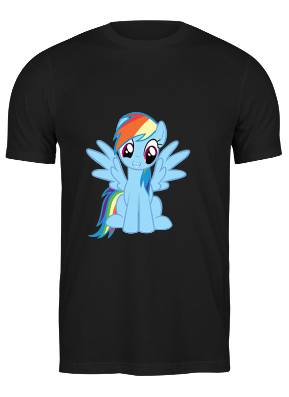 

Футболка мужская Printio Rainbow dash черная L, Черный, Rainbow dash