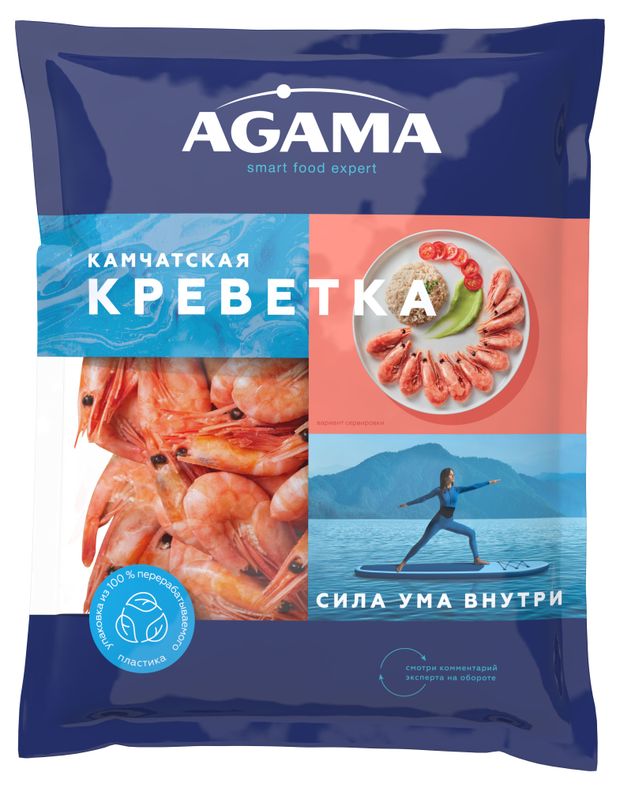 

Креветки Agama 35/45 камчатские вареные замороженные 800 г