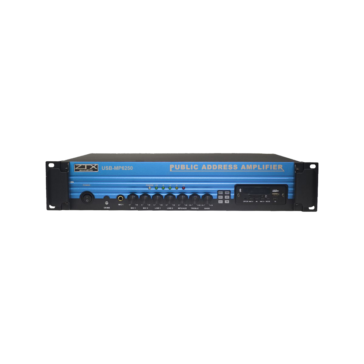 

Трансляционный усилитель мощности ZTX audio USB-MP6250 Blue; Black, USB-MP6250